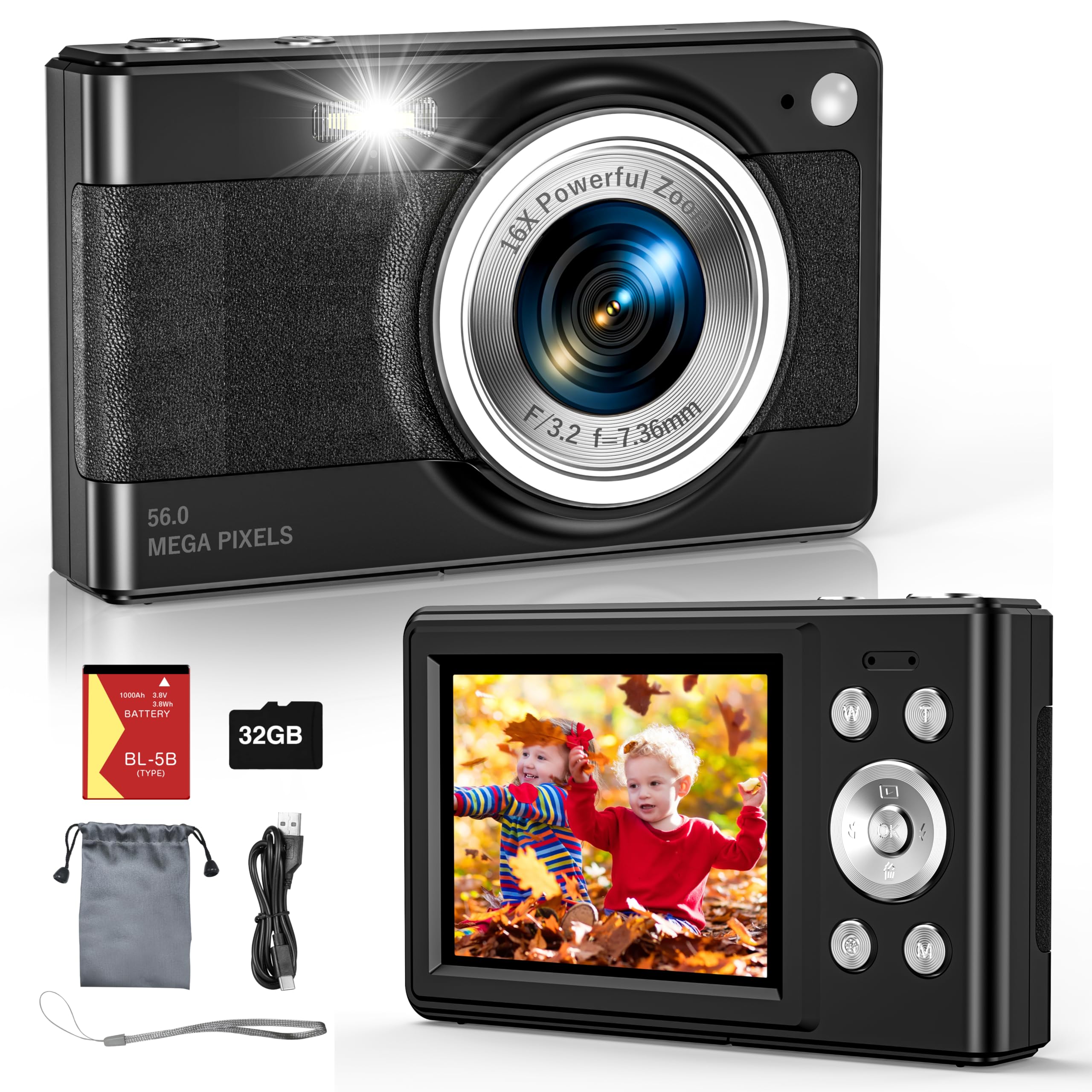 フィルムカメラ Amazon.com: 2025 New Digital Camera, 56MP FHD 1080P for Kids with